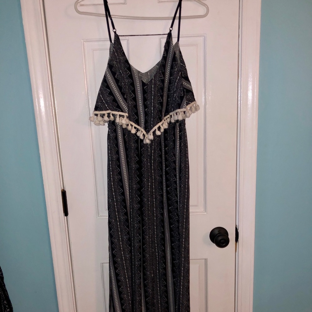 Maxi Dress with Frilled Top